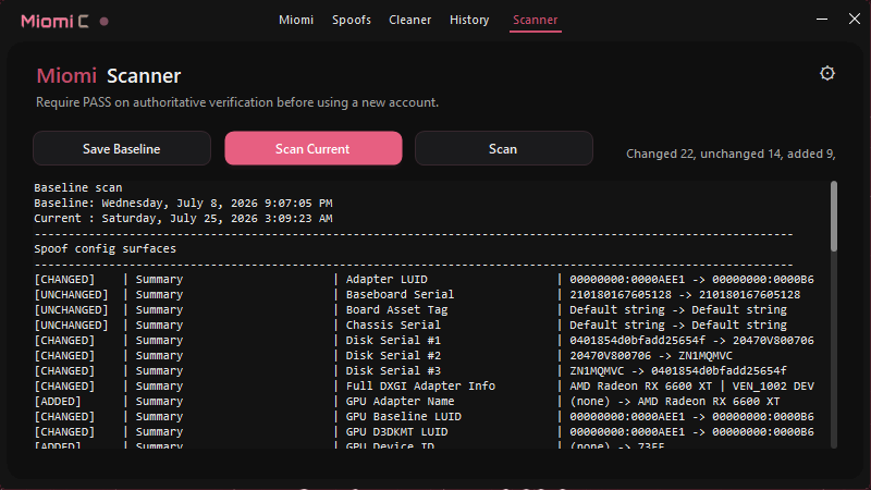 Miomi Scanner